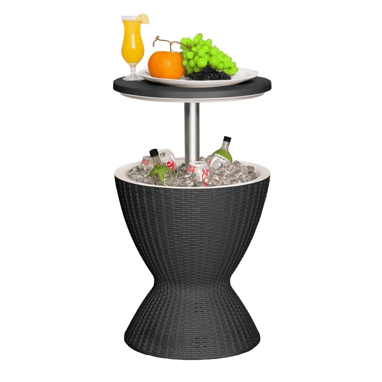 EasyUp 8-Gallon Adjustable Height Cooler Bar Table \u2013 Outdoor Ice Bucket with Drain Plug, Rat... | Walmart (US)
