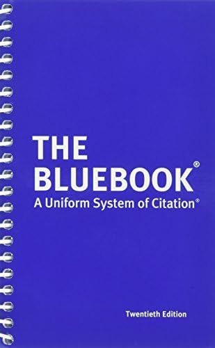 The Bluebook: A Uniform System of Citation, 20th Edition | Amazon (US)