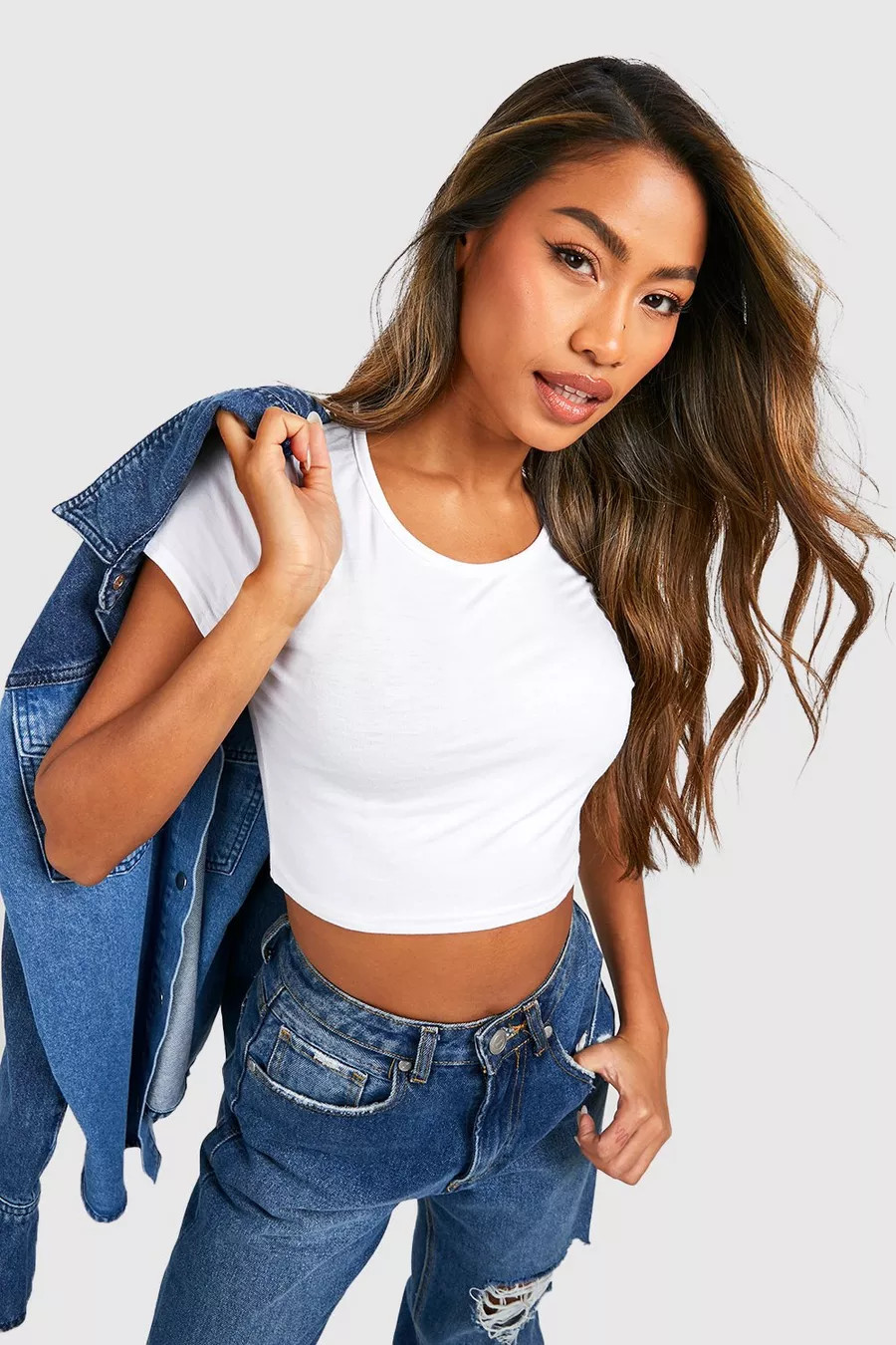 Basic Short Sleeve Crop Top | Boohoo.com (US & CA)