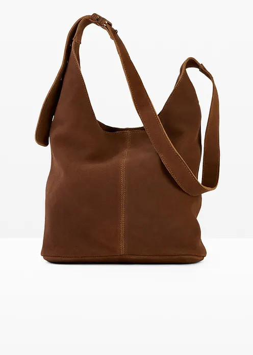 Beuteltasche aus Veloursleder | Bonprix DE