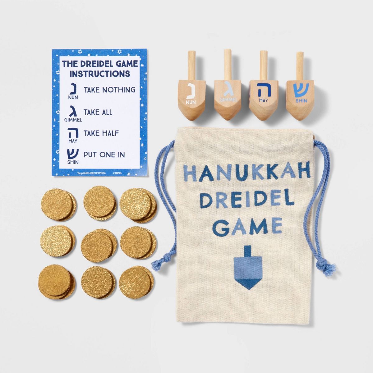 24pc Hanukkah Dreidel Game Party Kit - Spritz™ | Target