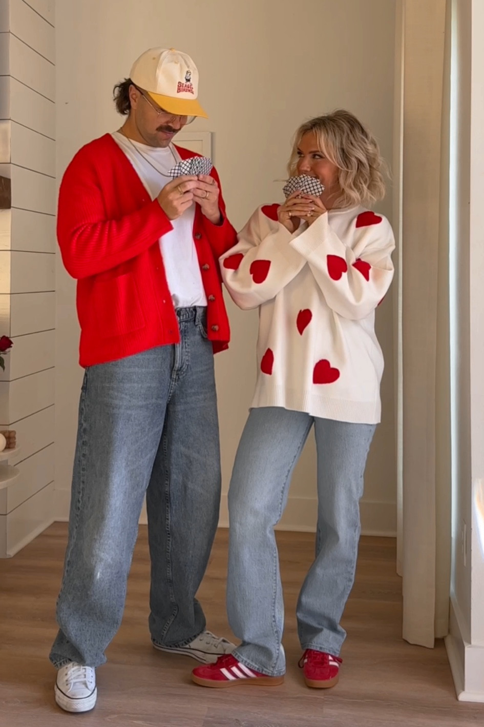 V day outfit inspo! ❤️ wearing a large in the sweater & 26 in the jeans! 

#LTKsalealert #LTKSeasonal #LTKfamily