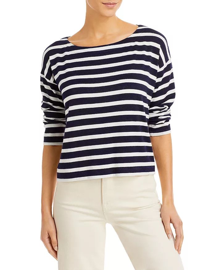 The Knit Stripe Boat Neck Top | Bloomingdale's (US)