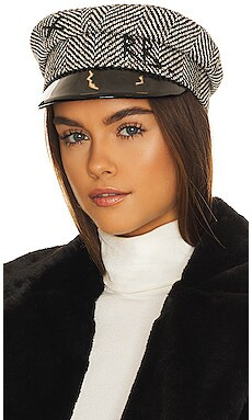 Ruslan Baginskiy Herringbone Baker Boy Cap in Grey from Revolve.com | Revolve Clothing (Global)