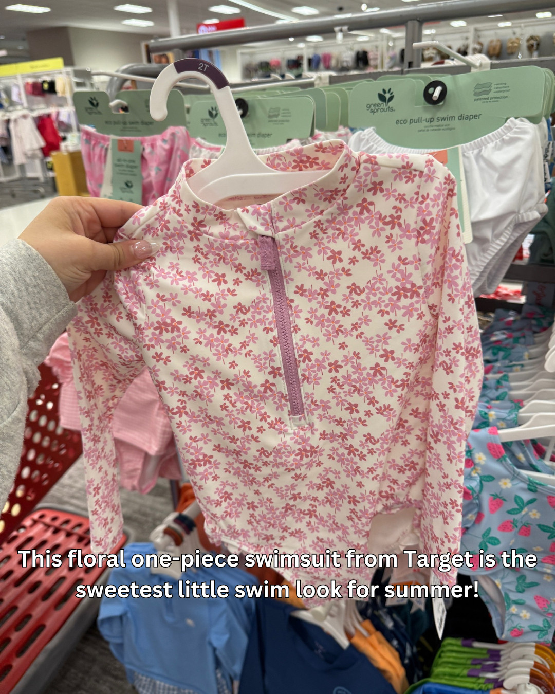 This floral long sleeve rash guard swimsuit from Target is the cutest pick for your little one for these summer swim days! 

 

 #LTKSeasonal #LTKBaby #LTKKids