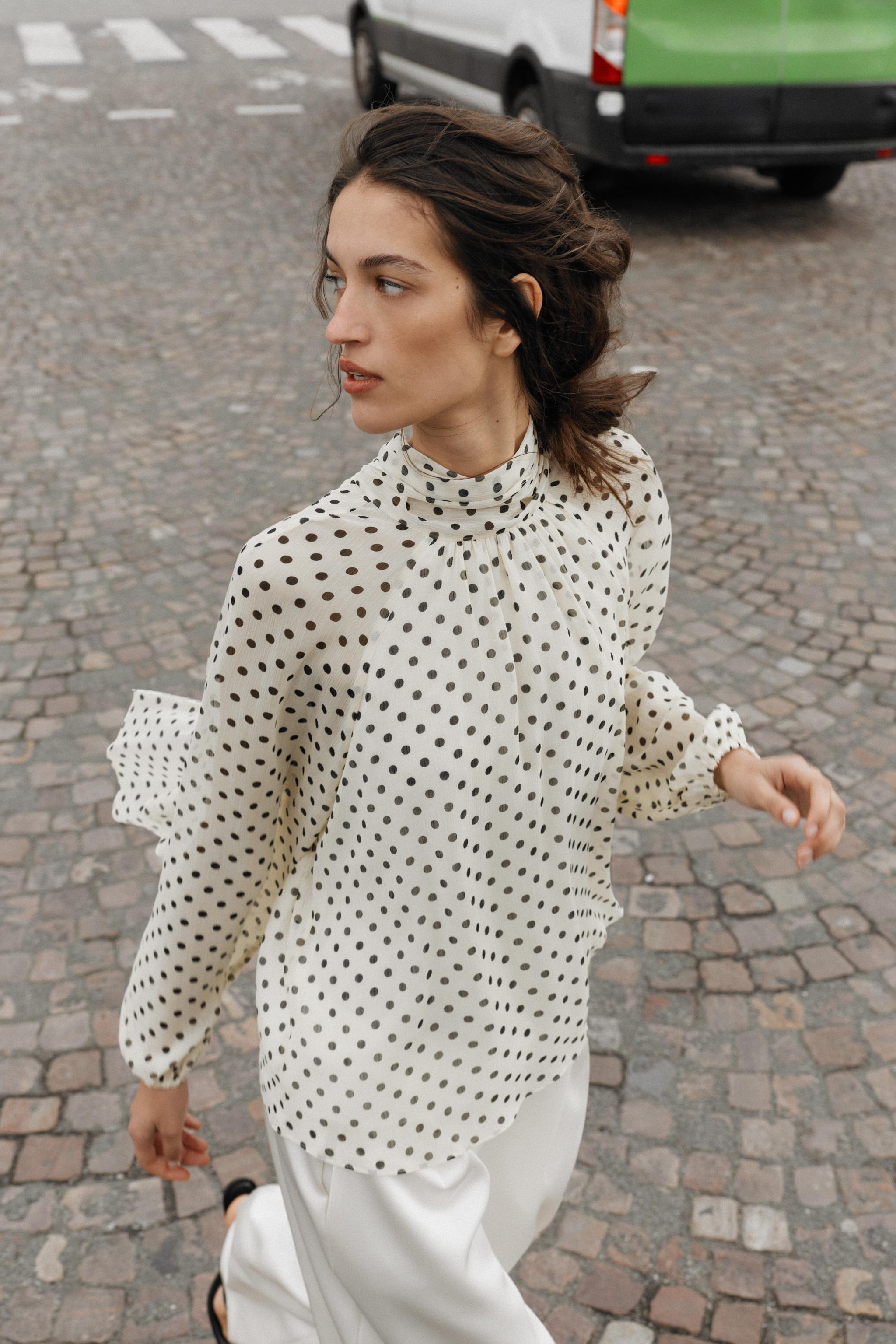 POLKA DOT BOW BLOUSE | Zara US