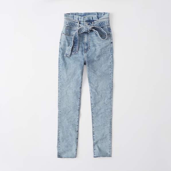 Ultra High Rise Paperbag Waist Jeans | Abercrombie & Fitch (US)