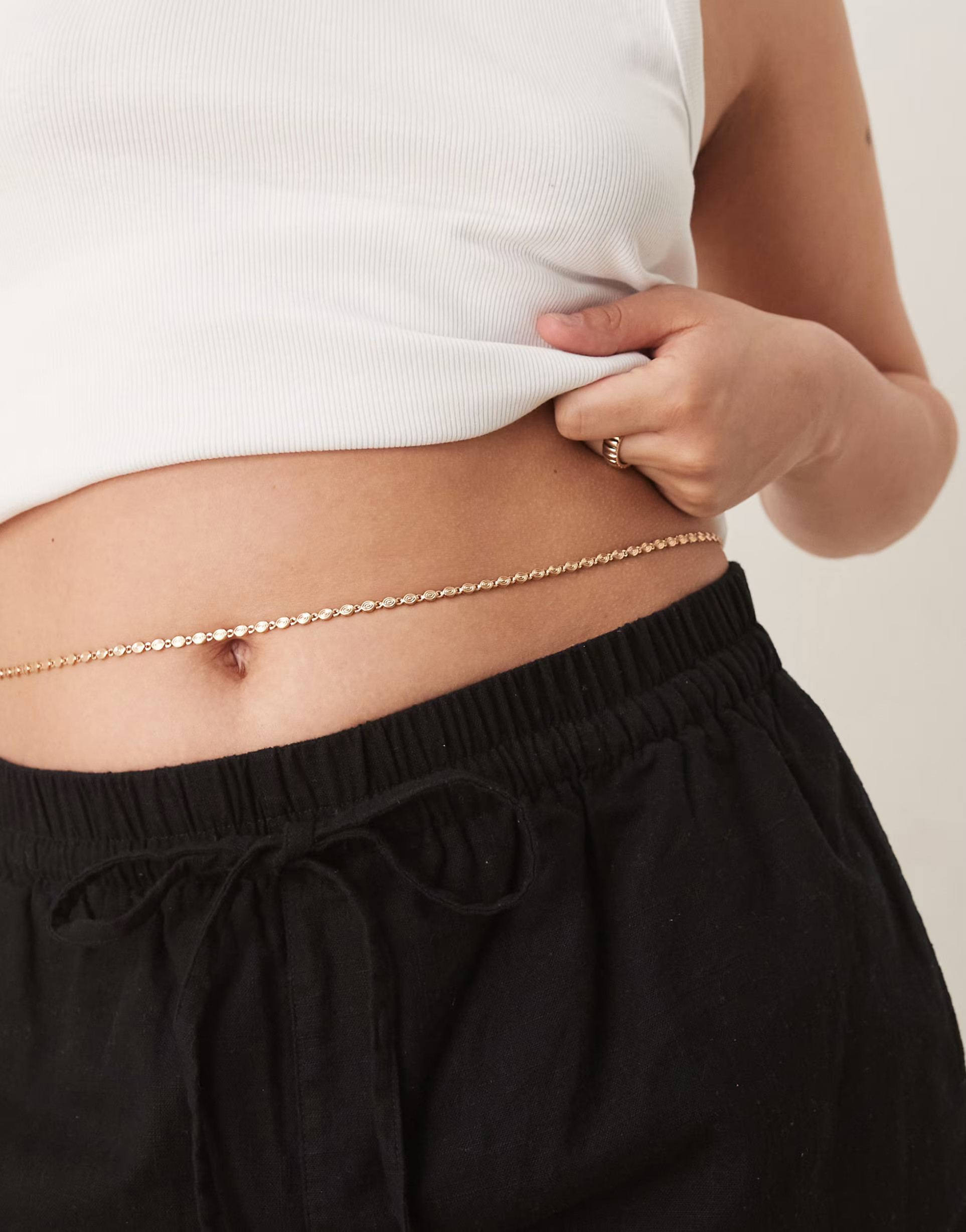 ASOS DESIGN Curve belly chain in gold tone | ASOS | ASOS (Global)
