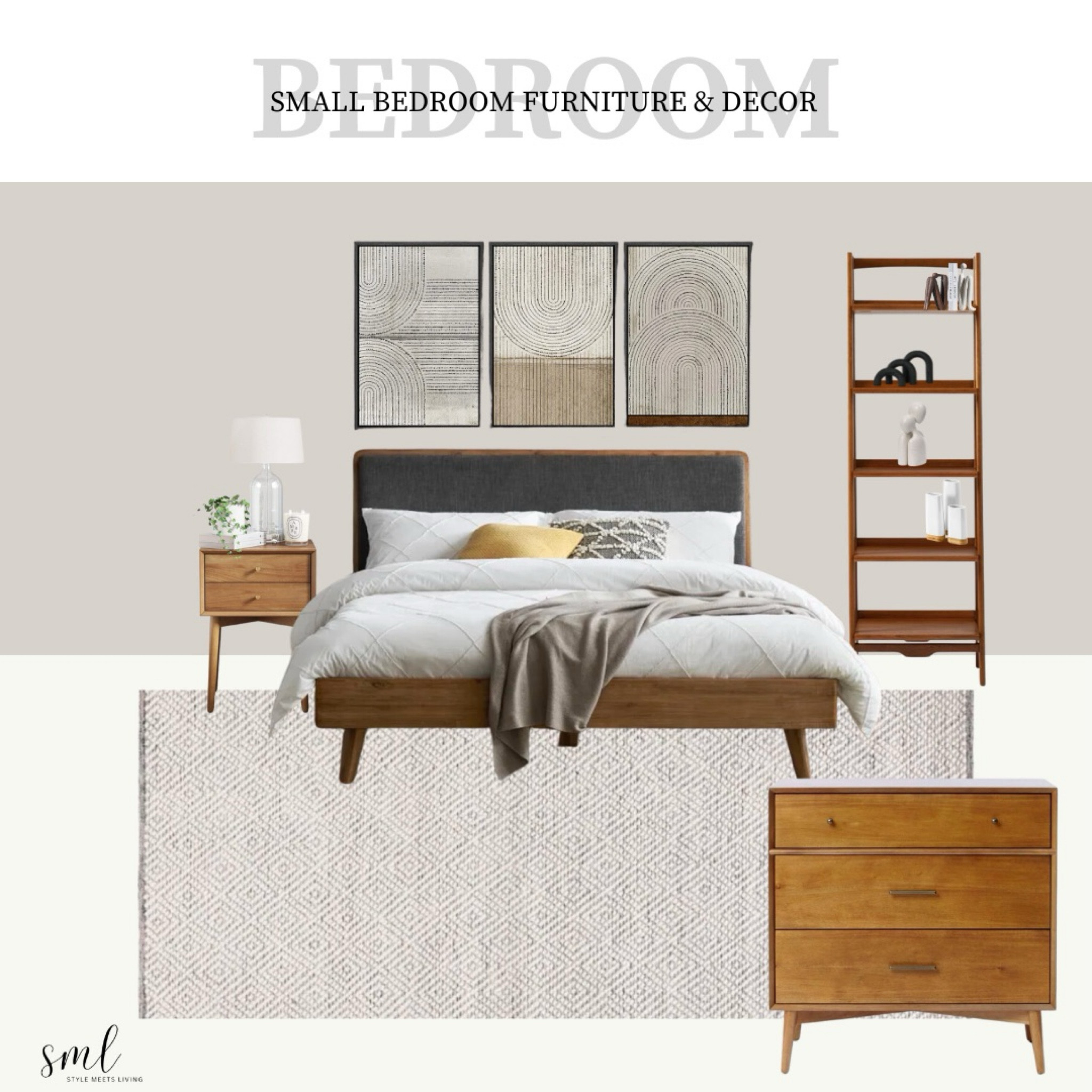 Maximize your small bedroom's potential with our curated pin featuring mid-century modern furniture and decor ideas. 

Discover stylish designs that turn compact bedrooms into cozy spaces. 

Explore the perfect blend of functionality and style for your limited space. 

Transform your small bedroom into a sanctuary of comfort and creativity. 🛏️✨ 

#SmallBedroomIdeas #MidCenturyModernDecor #BedroomFurniture #HomeDecorInspiration


#LTKsalealert #LTKSpringSale #LTKhome
