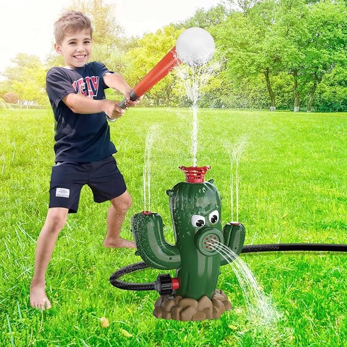 Water Sprinkler Baseball Toy,Cactus Water Play for Kids,Summer Outside Toys Lawn Backyard Water F... | Amazon (US)