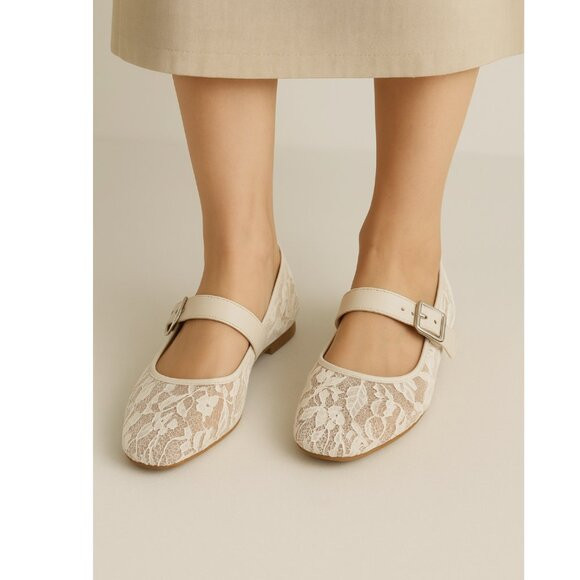 Dolce Vita Lace Flats Ivory Sz. 8 | Poshmark