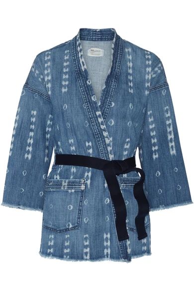 The Kimono printed stretch-denim jacket | NET-A-PORTER (UK & EU)