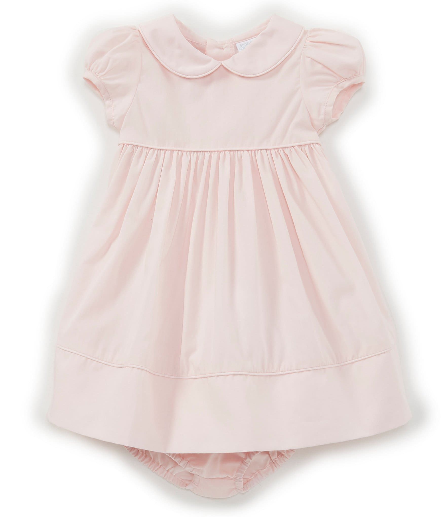 Baby Girls Newborn-24 Months Peter-Pan Collar Solid A-Line Dress | Dillards