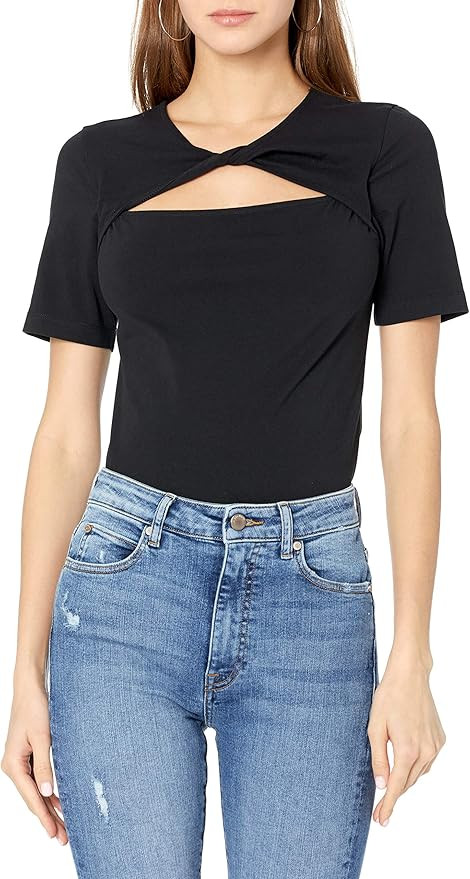 The Drop Women's Astrid Twist Front Stretch Jersey T-Shirt | Amazon (US)