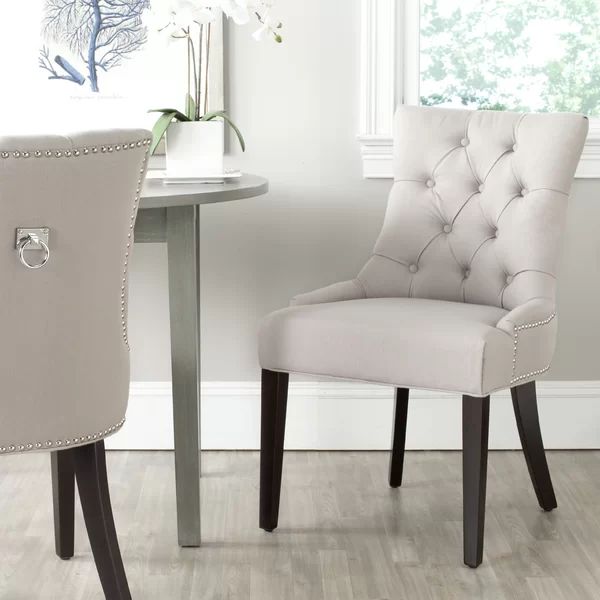 Ring Tufted Linen Upholstered Side Chair (Set of 2) | Wayfair North America