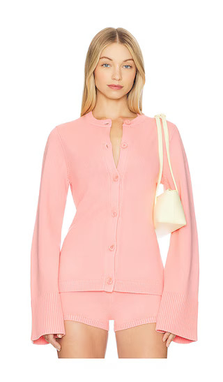 Tira Knit Cardigan in Peach Pink | Revolve Clothing (Global)