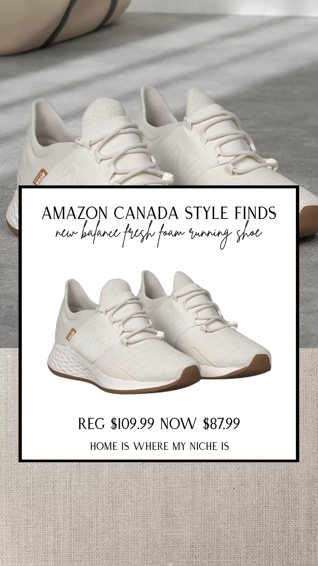 S T Y L E / new balance fresh foam running shoe. Available in 2 colors, obsessed with this paper white/gum shade tho 🤩

Amazon Canada | Sneakers | Shoes

#LTKsale #LTKcanada #LTKshoes
