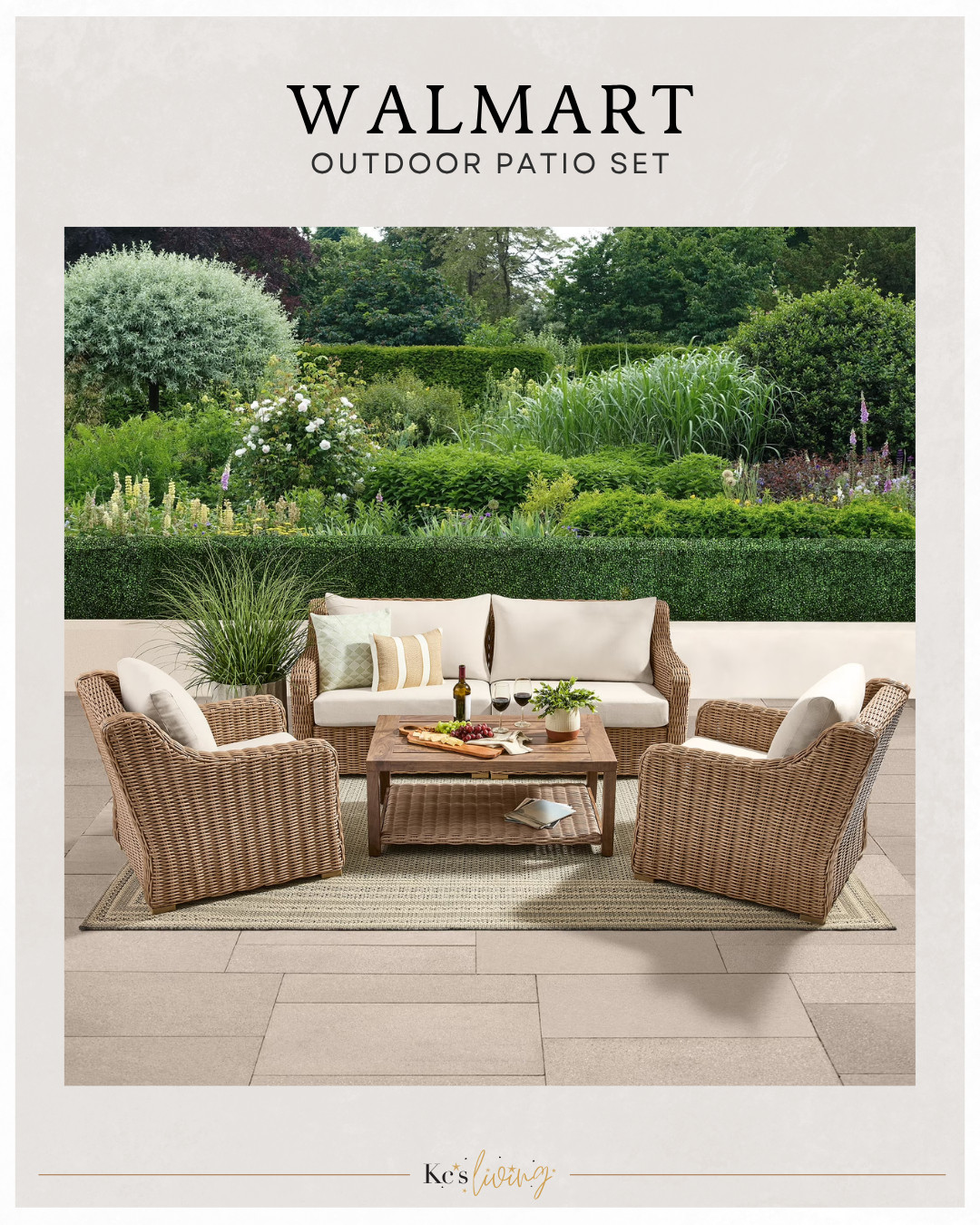 Finally snagged this beautiful Walmart outdoor patio set 🤍 It’s selling out fast, so grab it while it’s still available! 

 #LTKHome