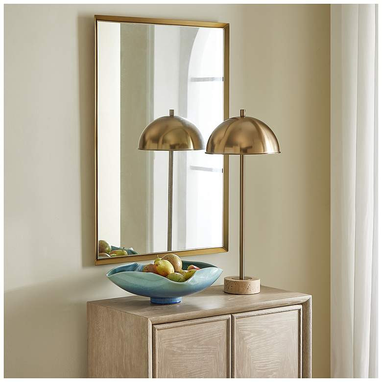 Uttermost Heisler 25 1/2" Wide x 37 1/2" High Brass Wall Mirror - #2142R | Lamps Plus | Lamps Plus