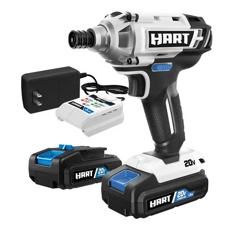 HART 20-Volt Cordless Impact Driver Kit, (2) 1.5Ah Lithium-Ion Battery | Walmart (US)