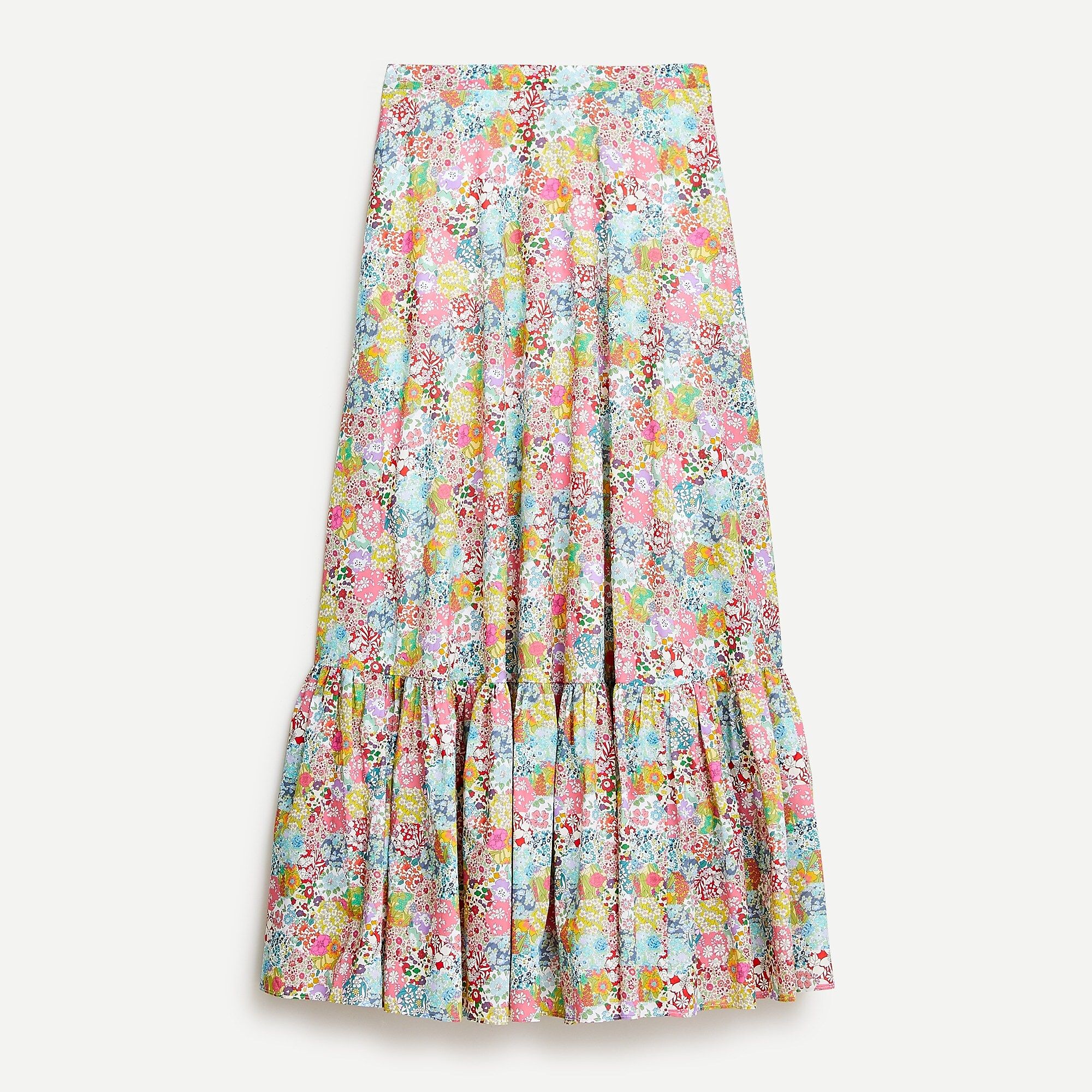 Tiered maxi skirt in Liberty® Patchwork Dream floral | J.Crew US