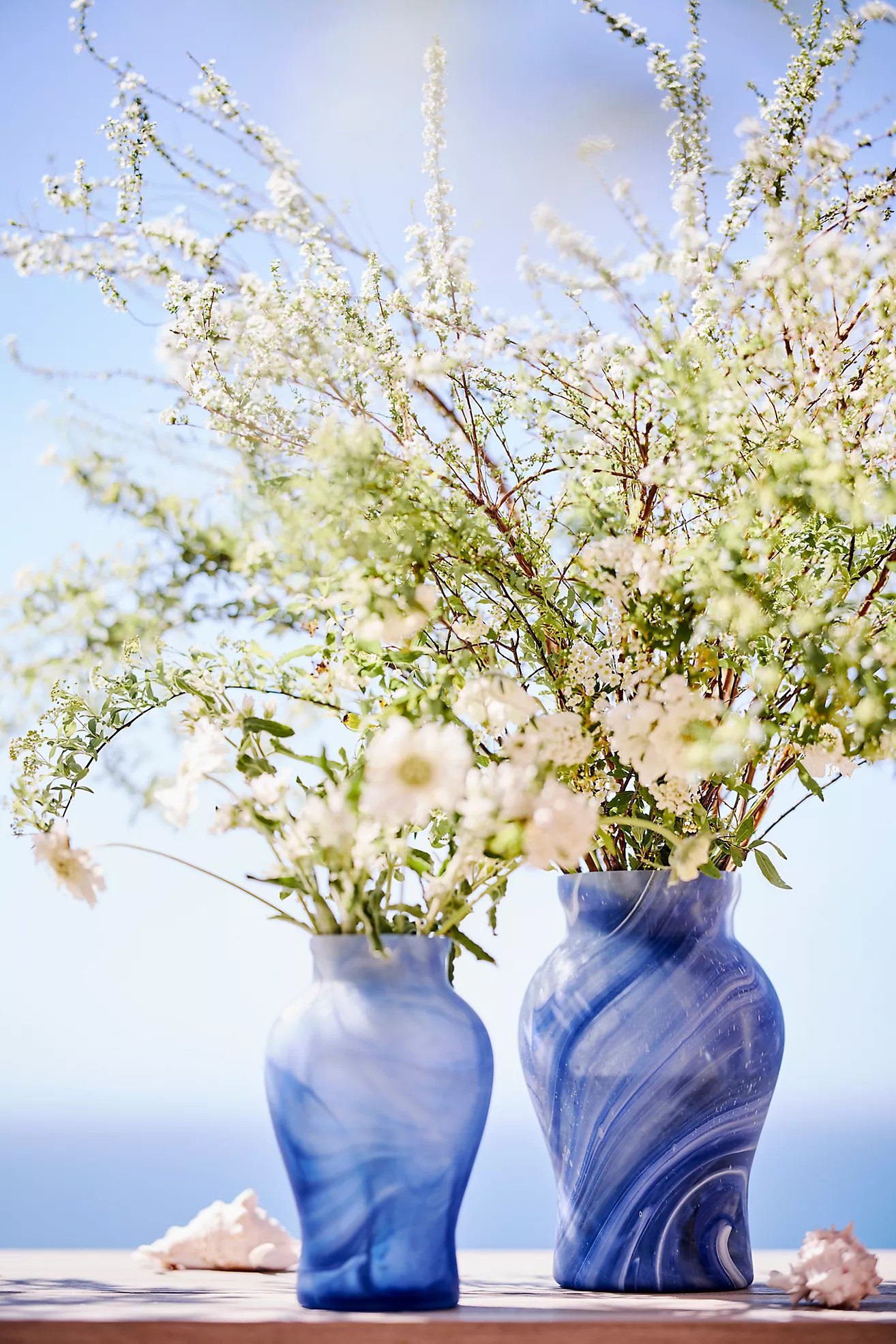 Blue Swirl Glass Vase | Terrain
