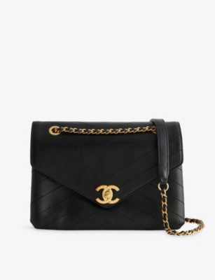 Pre-Loved Chanel Envelope Flap Leather Shoulder Bag | Selfridges