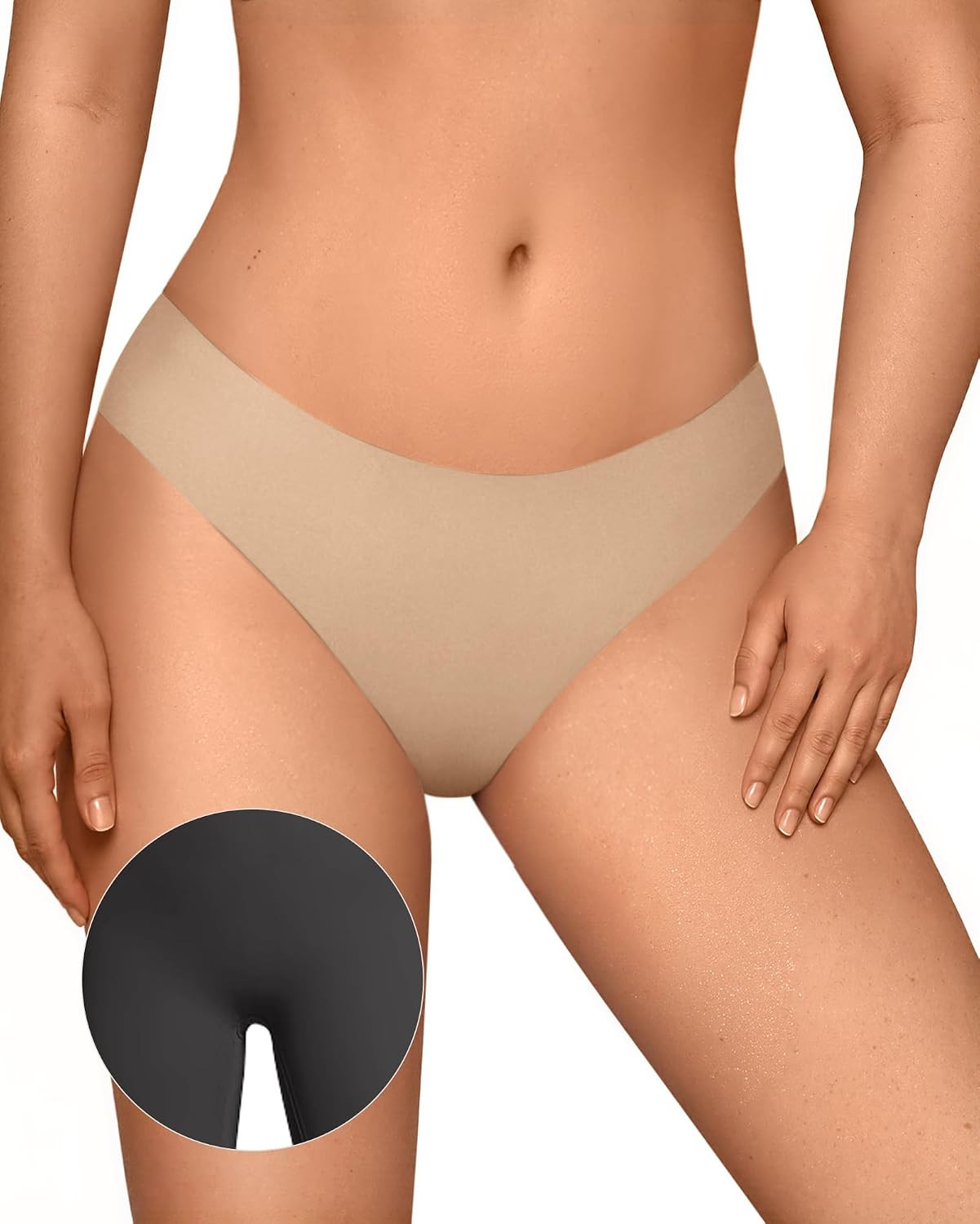 OEAK Seamless Thongs for Women Invisible Thongs No Show Thong Panty Liners Tangas Comfortable Workout G-Strings Underwear | Amazon (US)