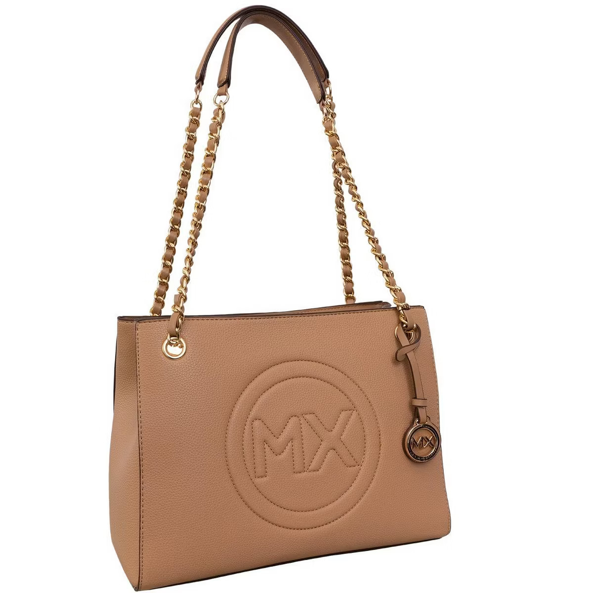 Max Studio Pebble Grain Double Handle Chain Tote | Target