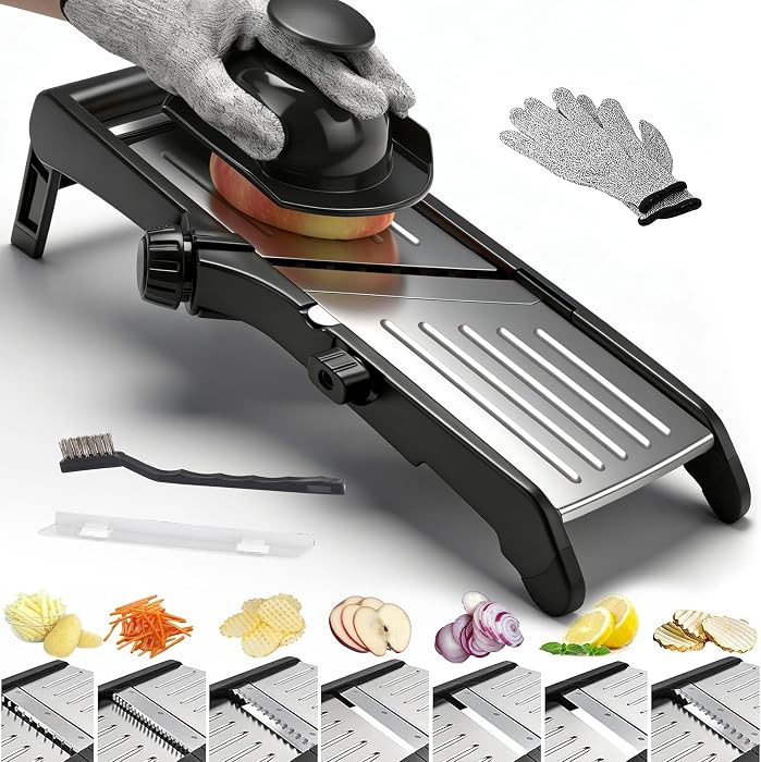 -BINGBING- Mandoline Slicer for Kitchen, 7-in-1 Adjustable Vegetable Slicer | Amazon (US)