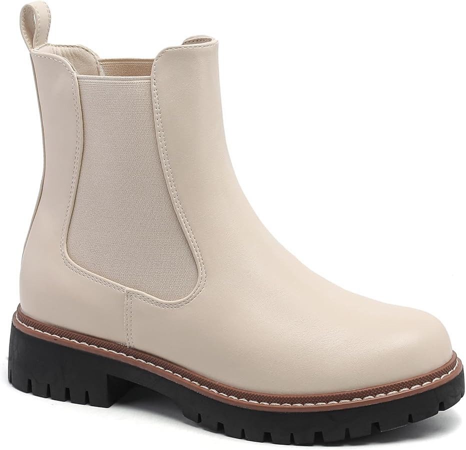 Women’s Chelsea Boots with Lug Sole Ankle Booties | Amazon (US)