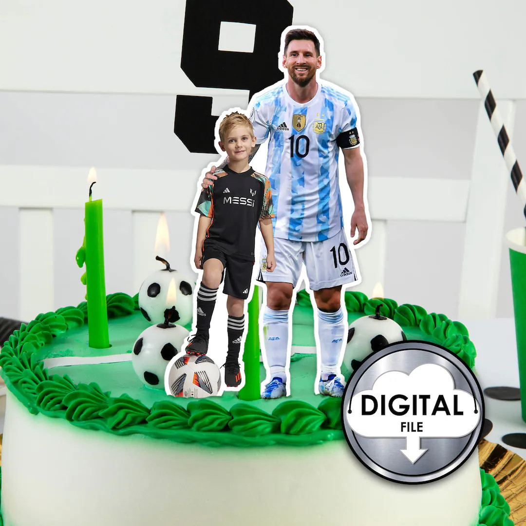 Personalized Messi Soccer Birthday Cake Topper With Photo (digital Printable) - Etsy | Etsy (US)