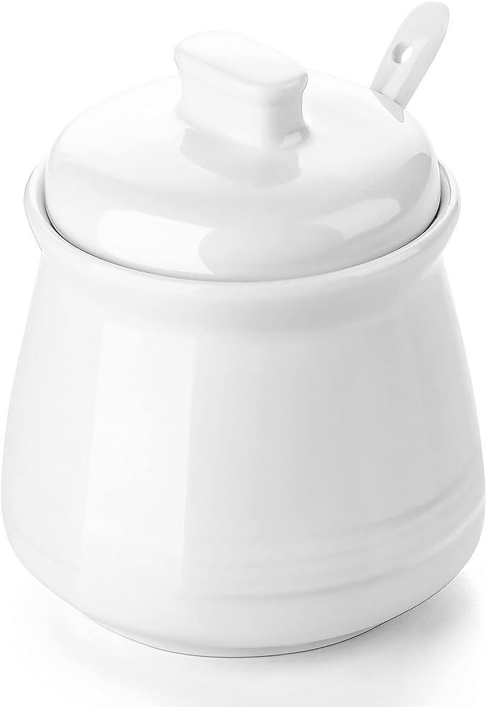 DOWAN Sugar Bowl with Lid and Spoon, 12 oz Ceramic Sugar Container, Sugar Jar for Kitchen, Coffee... | Amazon (US)