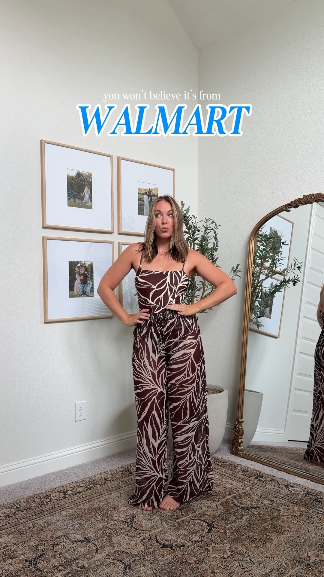 i can't believe it's walmart (AGAIN!) 😱 this one piece swim suit & matching sheer pants would be soooooo cute poolside on vacation (hint, hint, husband 😉) 🌴🌞 ⁠
⁠
Size L suit for extra length, size M pants! 
⁠
#walmarthaul #walmartfinds #onepieceswimsuit #size6 #walmartfashion 

#LTKSwim