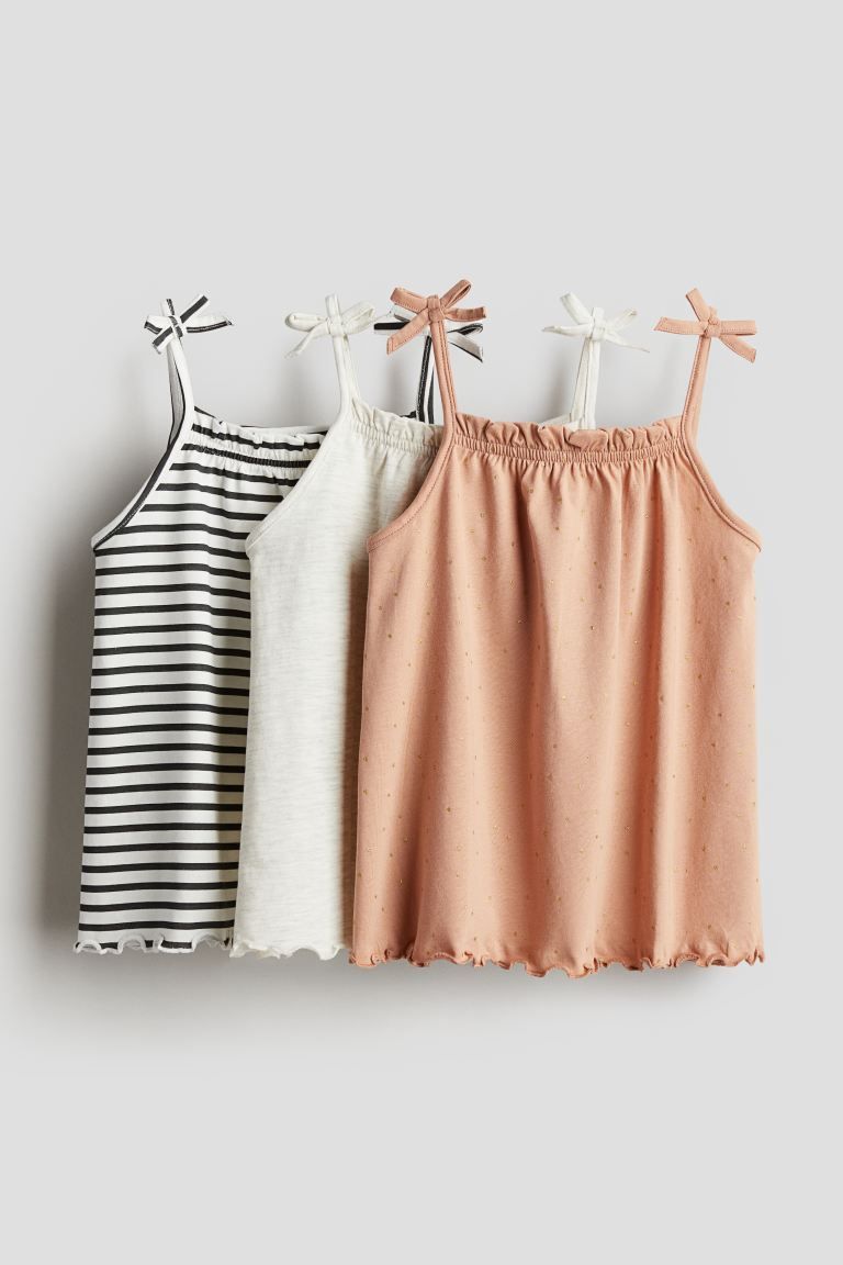 3-pack Bow-detail Tops | H&M (US + CA)