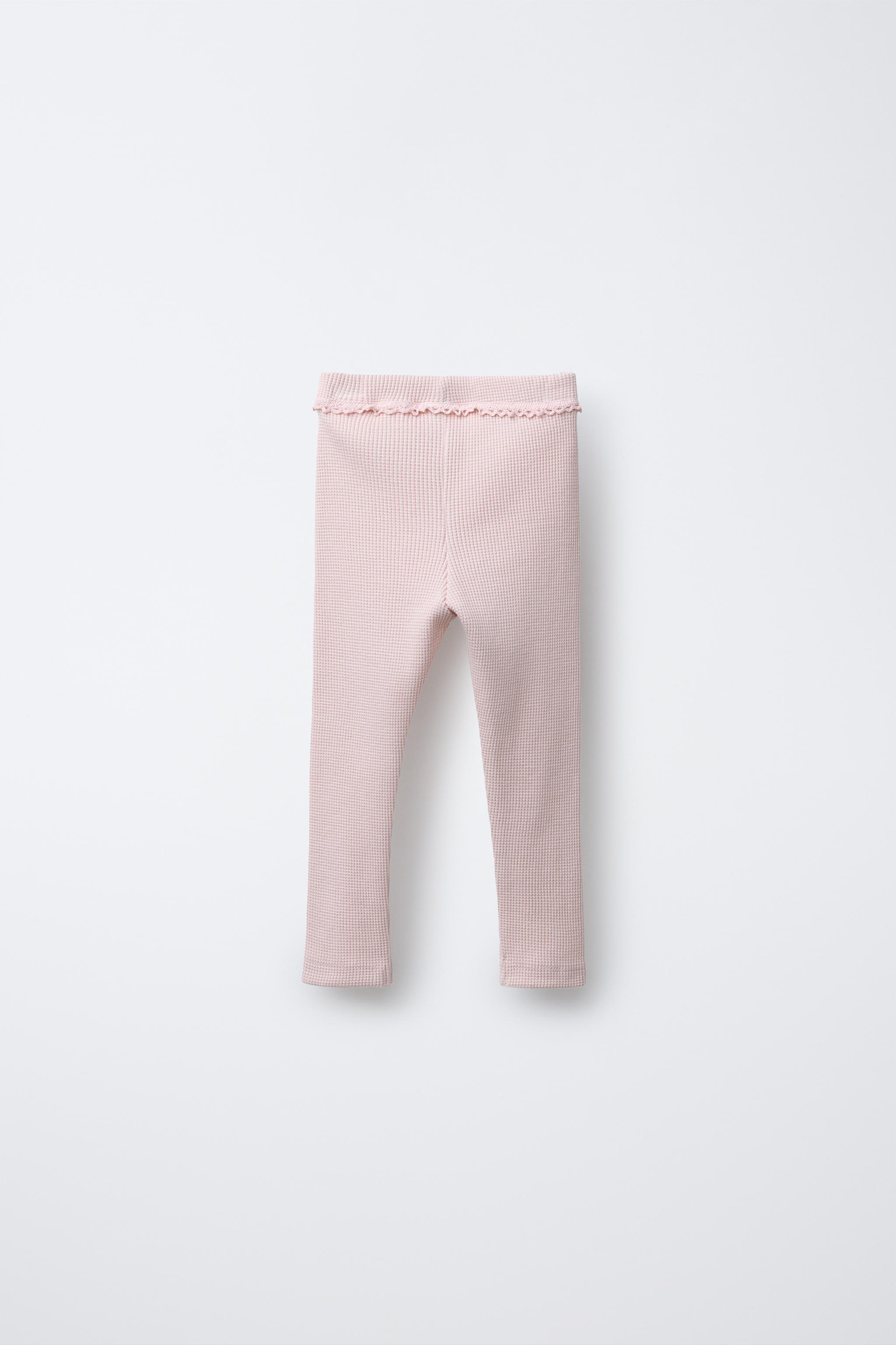 LACE DETAIL WAFFLE LEGGINGS | Zara US