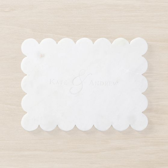 Scalloped Marble Cheese Board | Mark and Graham