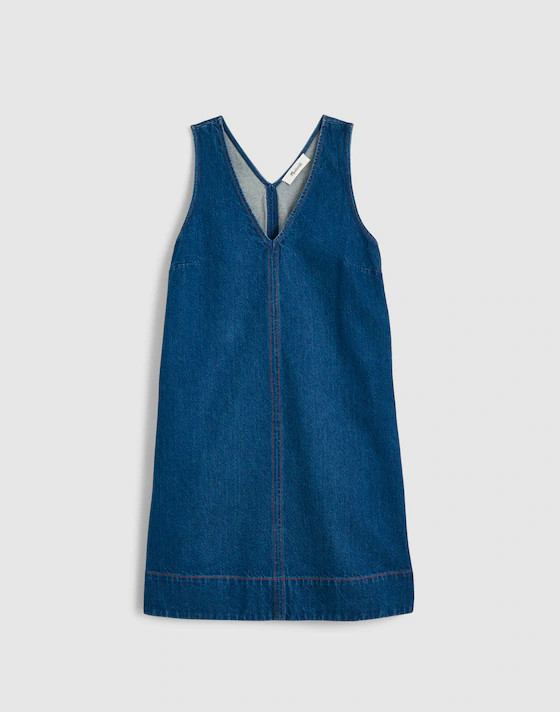 Denim V-Neck Sleeveless Mini Dress | Madewell