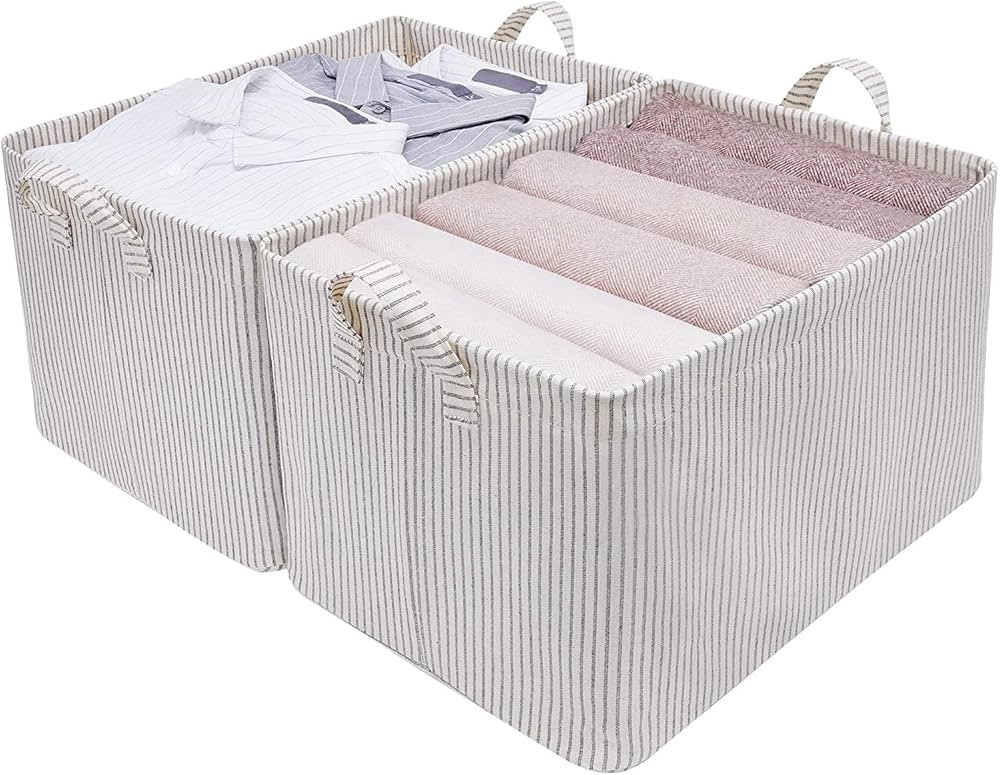 StorageWorks Storage Bins, Large Closet Storage Bins for Organizing, Fabric Storage Baskets with ... | Amazon (US)