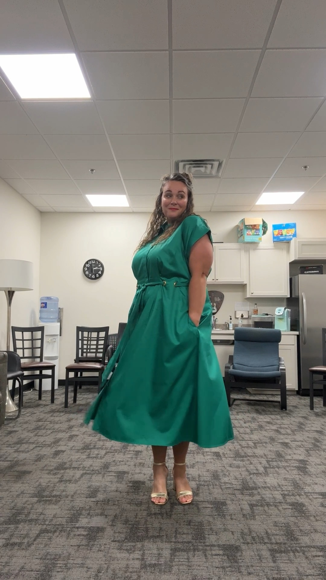 A pretty green dress with pockets? YES PLEASE 😍. This dress was perfect to wear to be the headline speaker at my local homeschool conference. It’s so comfortable and the pockets are ideal. 

#LTKPlusSize