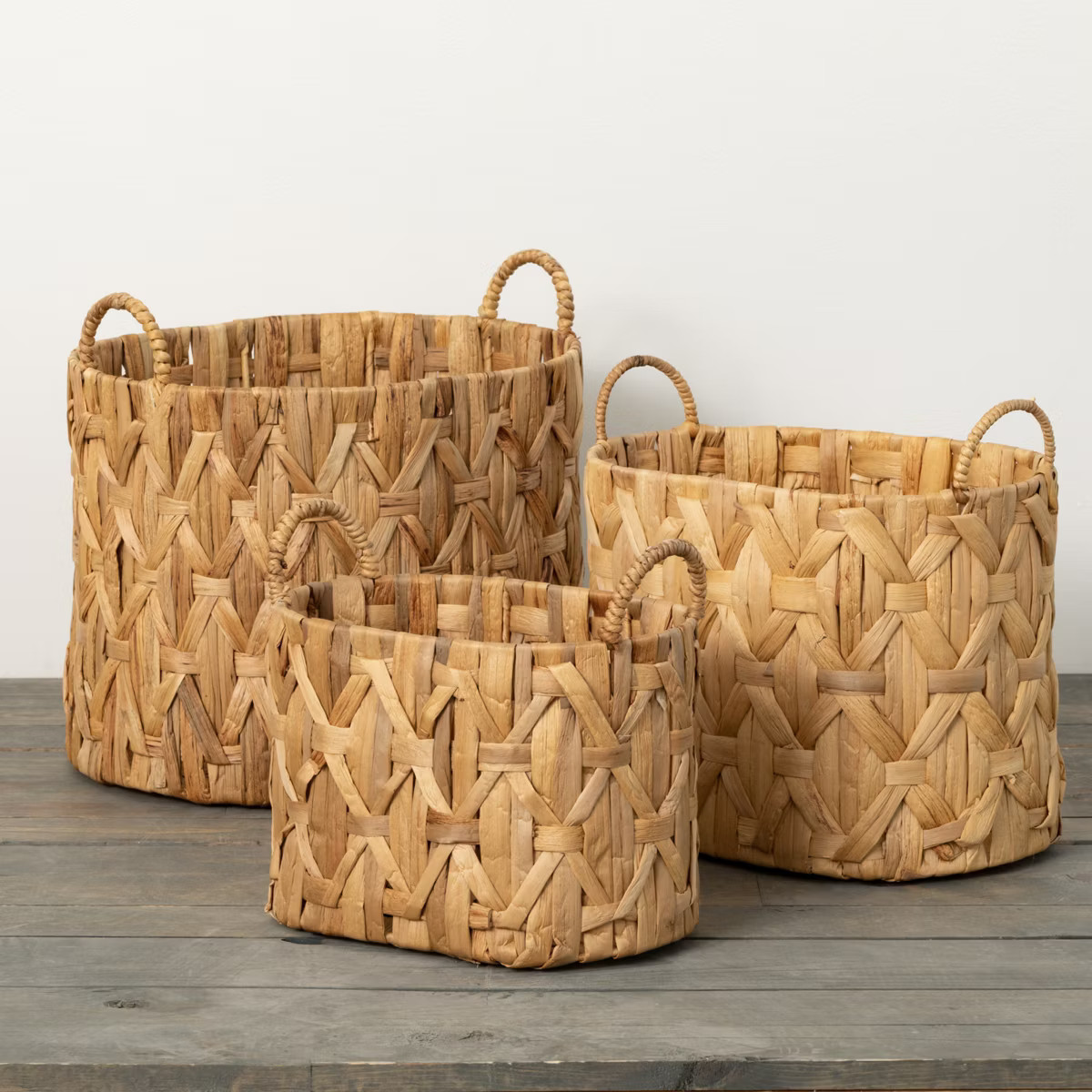 Sullivans 14.75", 13.25" & 10.75" Braided Wicker Basket Set of 3, Natural | Target