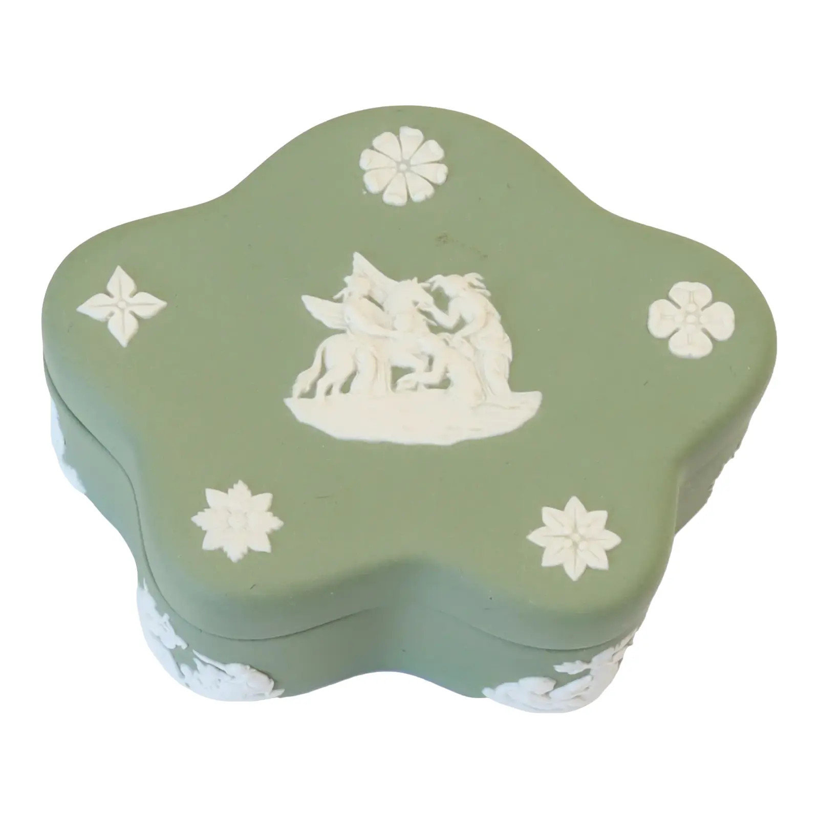 Midcentury Wedgwood Jasperware Trinket Box | Chairish