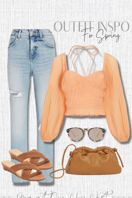 Outfit inspo for spring, express, Jack rogers, diff 