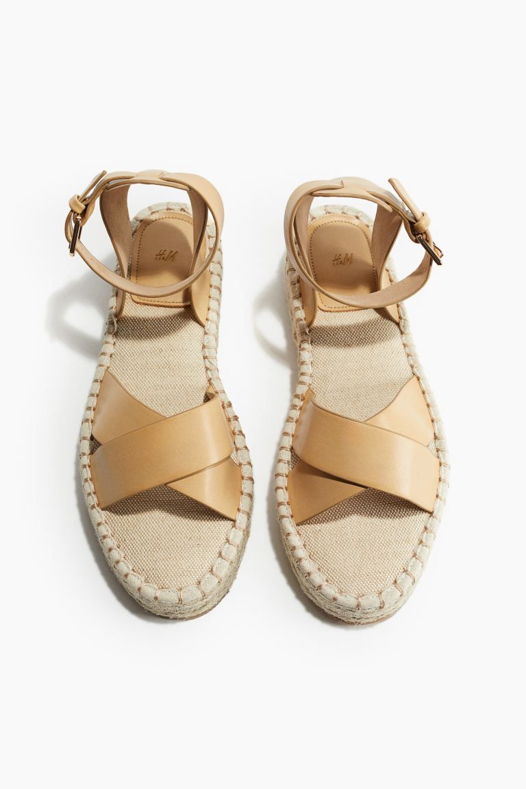 Espadrille Sandals - No heel - Beige - Ladies | H&M CA | H&M (US + CA)