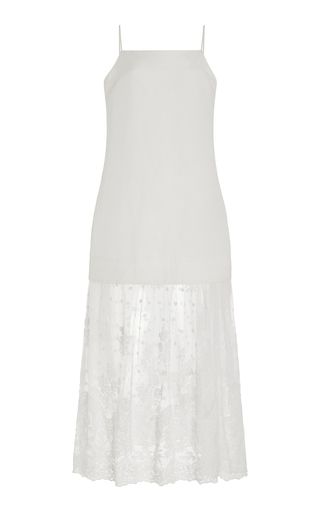 Lara Lace-Detailed Linen-Blend Maxi Dress | Moda Operandi (Global)