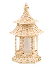 17.5in Rattan Rechargeable Cordless Lantern | Marshalls