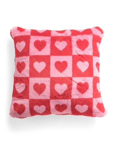 20X20 Koda Checker Heart Pillow | TJ Maxx