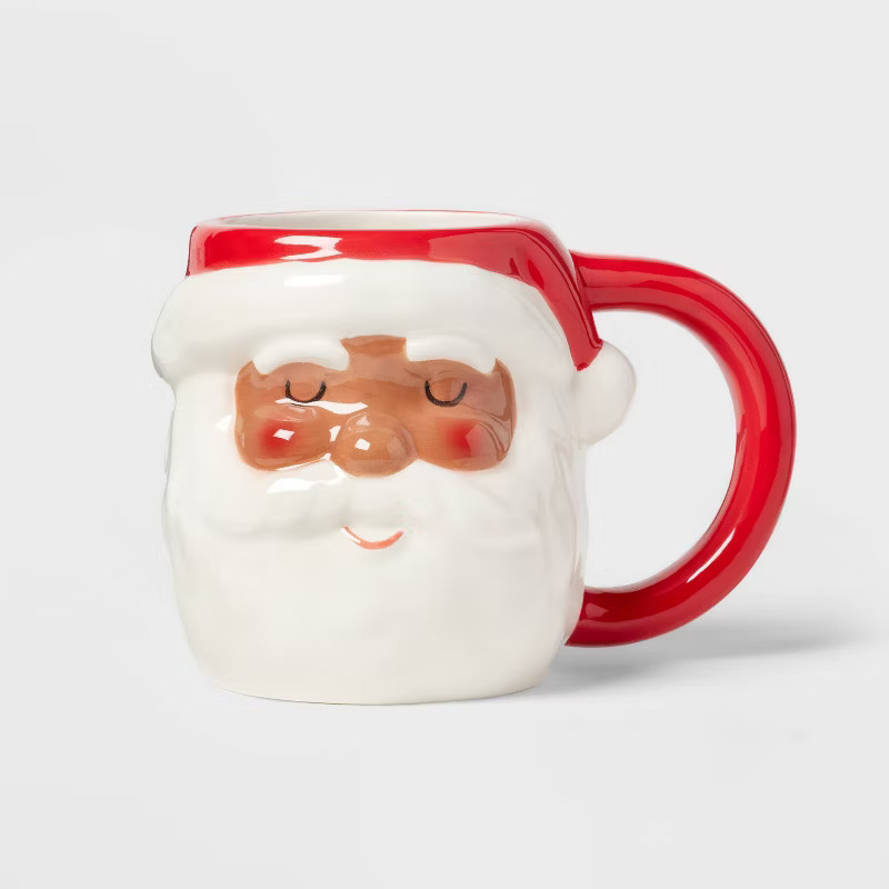 16oz Stoneware Figural Santa Mug - Wondershop™ | Target