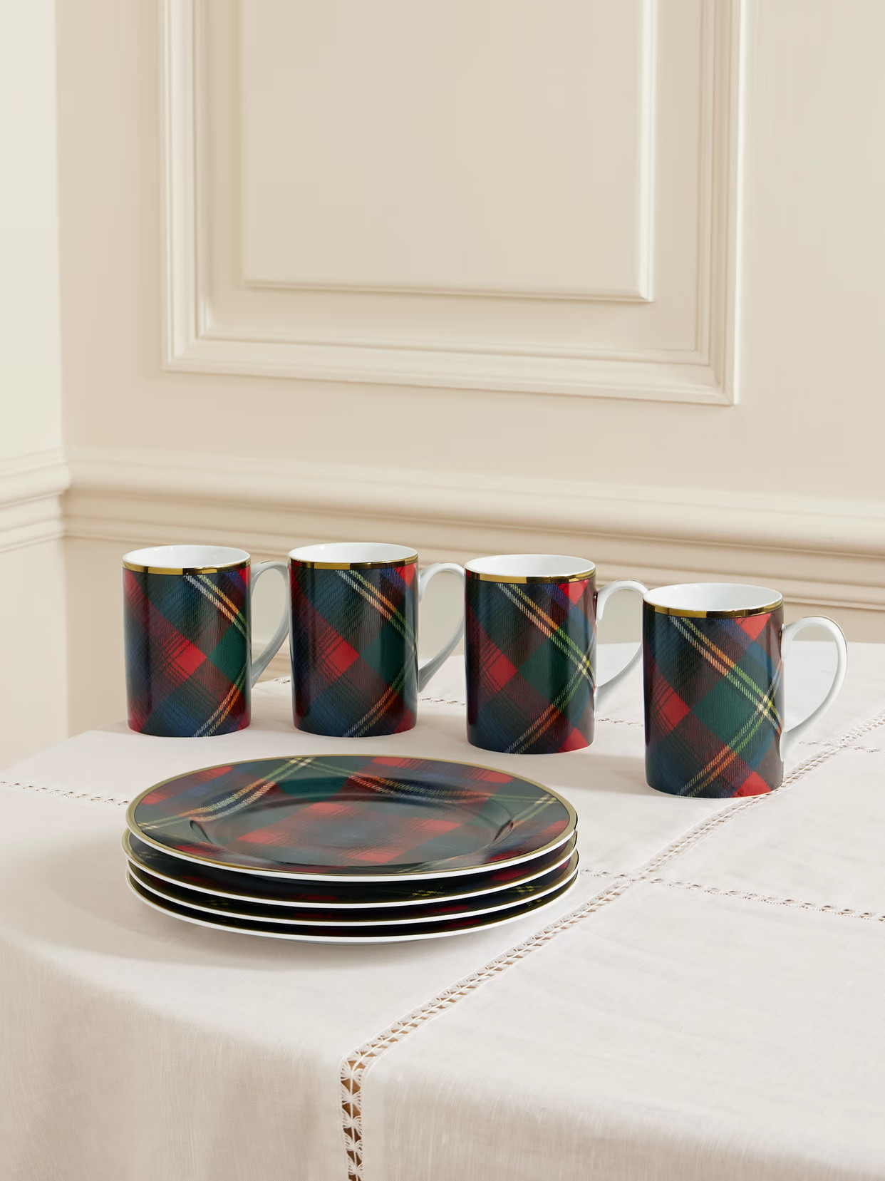 Ralph Lauren Home - Alexander Gold-tone Printed Porcelain Gift Set - Green | NET-A-PORTER (US)