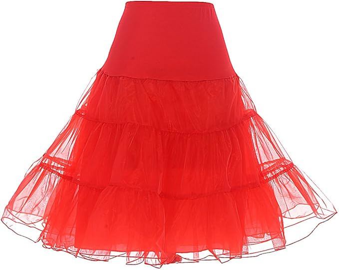 DRESSTELLS 50s Petticoat Skirts Women Vintage Tutu Underkirt Retro Crinoline | Amazon (US)